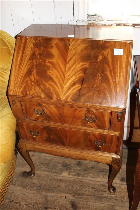 George III style mahogany bureau